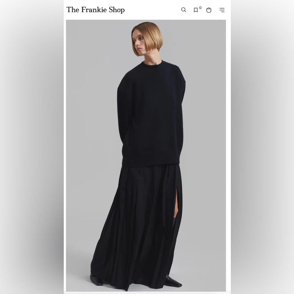 THE FRANKIE SHOP Black Rafaela Padded Knit Sweater